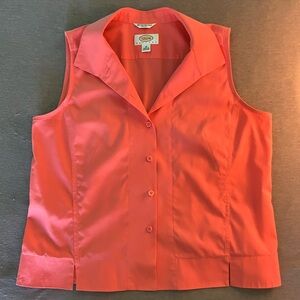Talbots Sleeveless Coral Blouse